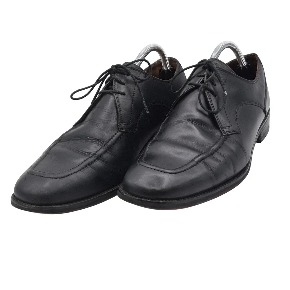 Cole Haan Shoes Mens Size 11 Black Leather Lace Up Dress‎ Derby Apron Toe C07140